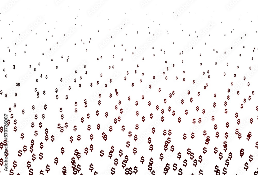 Obraz premium Dark Red vector background with Dollar.
