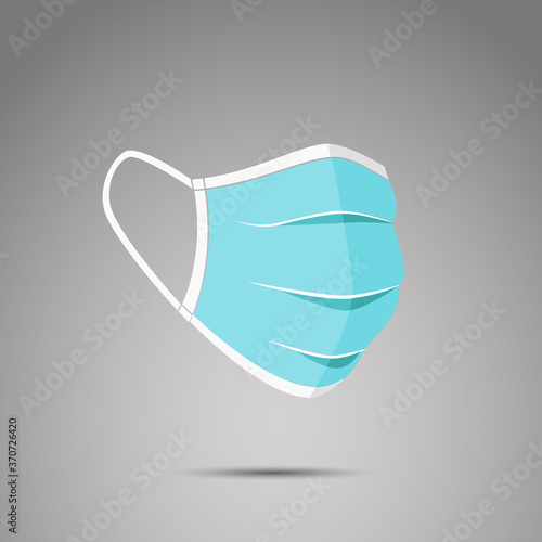 Face protection mask for epidemy. Vector art. 