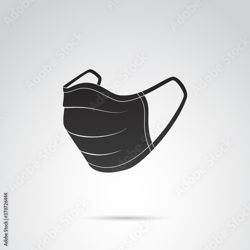 Face protection mask for epidemy. Vector art. 