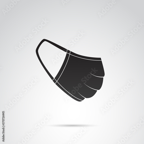 Face protection mask for epidemy. Vector art. 