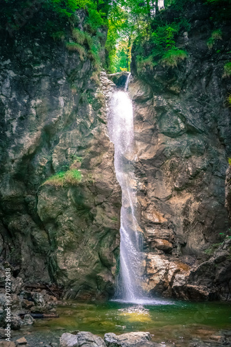 Wanderung zu den Lainbach Wasserfällen bei Kochel am See Bayern