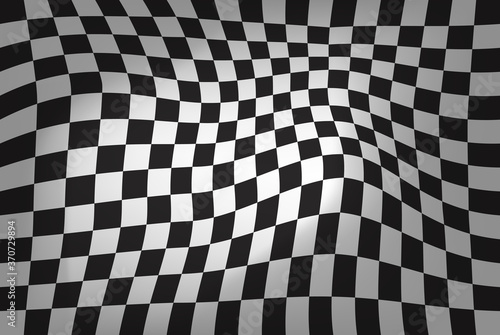Black and white race flag. Vector illustration