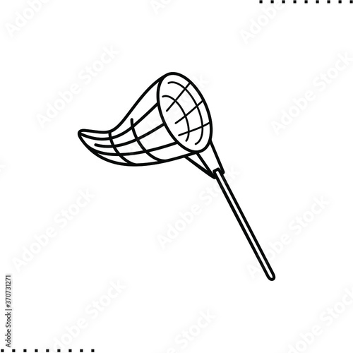 Butterfly net vector icon in outline