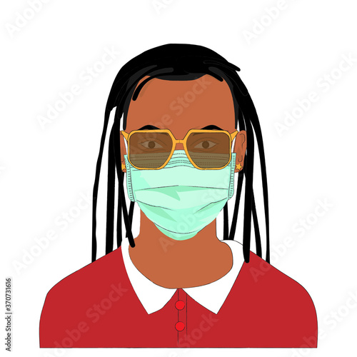 Wear a masks to prevent Coronavirus (COVID-19) and plague infection, Surgical masks illustration.	