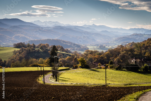 French landscape in Ariège, Pyrenees