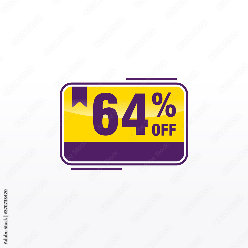 64 discount, Sales Vector badges for Labels, , Stickers, Banners, Tags, Web Stickers, New offer. Discount origami sign banner 64 discount, Sales Vector badges for Labels, , Stickers, Banners, Tags, Web Stickers, New offer. Discount origami sign banner