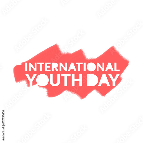 Design for celebrating International youth day event. August 12.