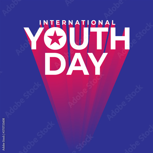 Design for celebrating International youth day event. August 12.
