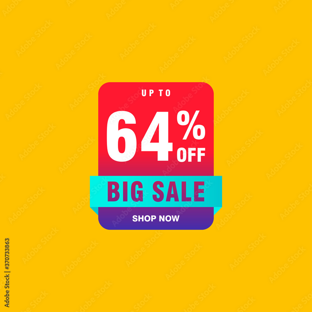 64 discount, Sales Vector badges for Labels, , Stickers, Banners, Tags, Web Stickers, New offer. Discount origami sign banner 64 discount, Sales Vector badges for Labels, , Stickers, Banners, Tags, Web Stickers, New offer. Discount origami sign banner