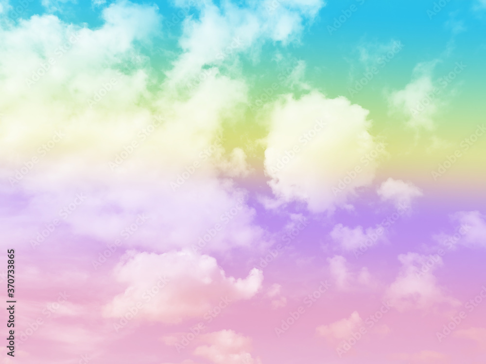 Sky and clouds fantasy background with pastel colored. Yellow,pink, purple, green candy pastel. Abstract gradient of peaceful nature. Beautiful summer and spring. Sky and clouds fantasy background with pastel colored. Yellow,pink, purple, green candy pastel. Abstract gradient of peaceful nature. Beautiful summer and spring.