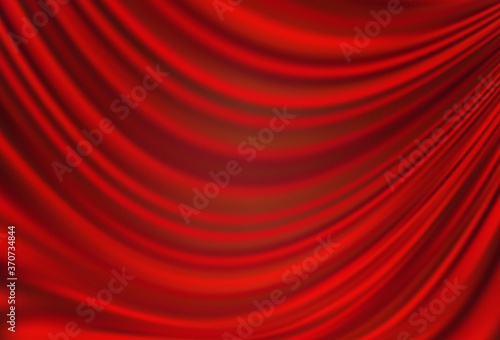 Light Red vector pattern with curved circles.
