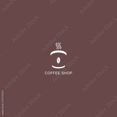 Coffee shop logo. Simple natural home logo design  cafe or restaurant logo  coffee and tea shop for business.