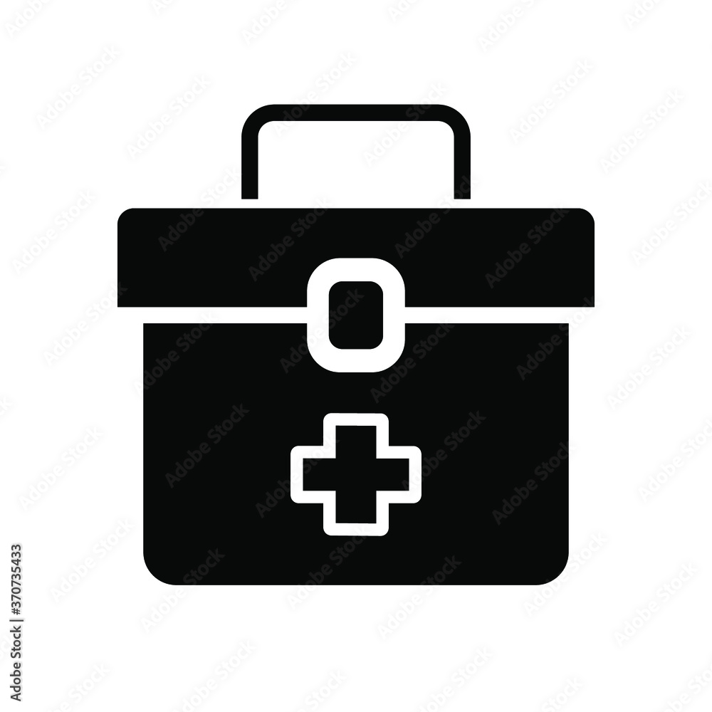 Fototapeta premium Medicine hospital icon set. Healthcare symbol vector collection.