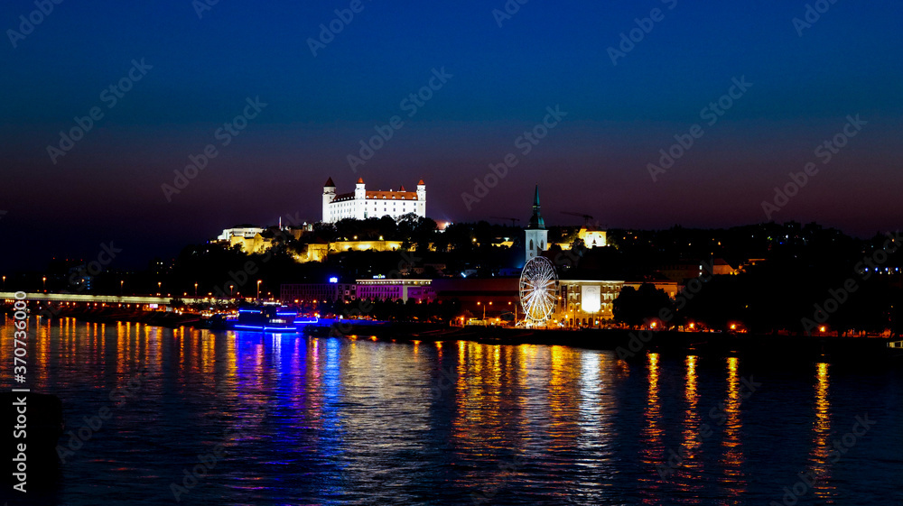 night view of Bratislava