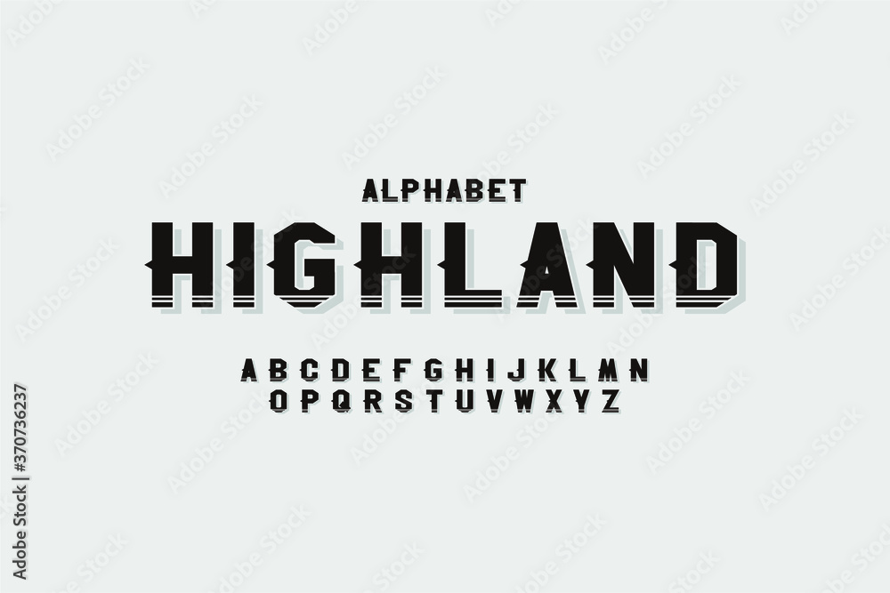 Modern Alphabet Font. Typography urban style fonts for technology, digital, movie logo design. vector illustration