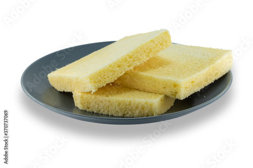 Butter milk flavored sandwich bread in gray dish