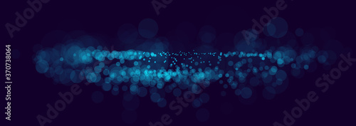 Beautiful bokeh blurred lights vector abstract background with defocused transparent lights effect, macro style with depth of field.