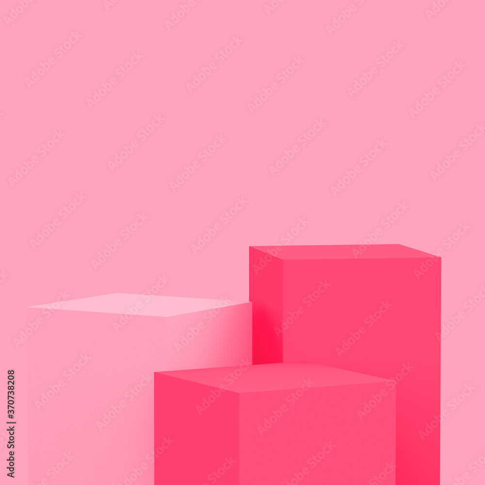 3d pink cubes square podium minimal studio background. Abstract 3d geometric shape object illustration render. Display for beauty cosmetic and valentine product. 3d pink cubes square podium minimal studio background. Abstract 3d geometric shape object illustration render. Display for beauty cosmetic and valentine product.