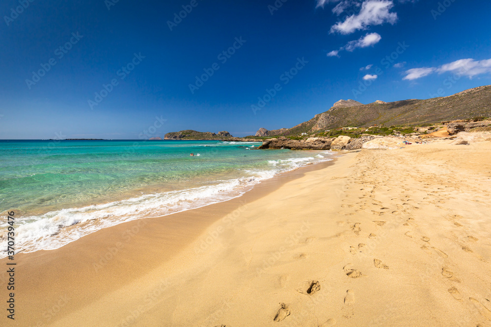 Beautiful Falassarna beach on Crete, Greece