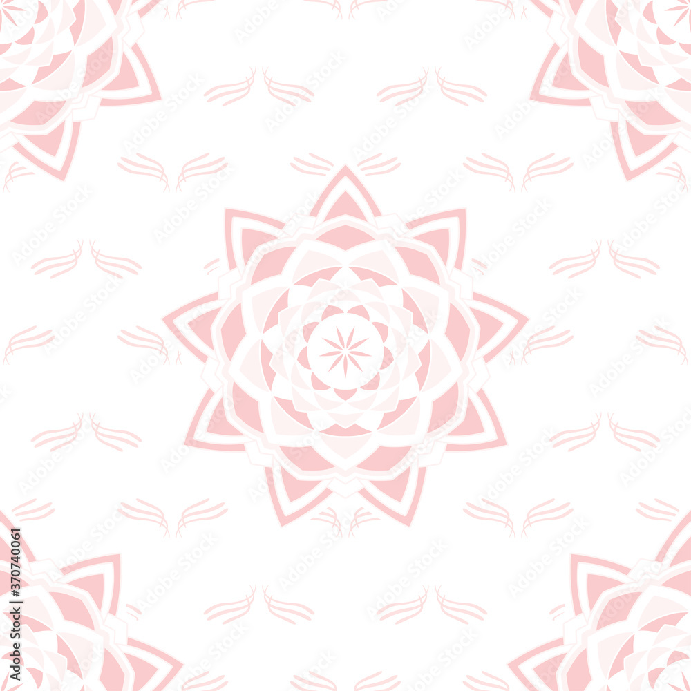 Seamless decorative pattern. Floral mandala background. Seamless decorative pattern. Floral mandala background.