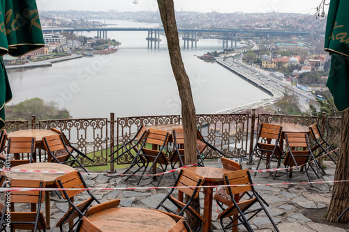 Empty view of Pier Loti hill in Eyup, Istanbul photo