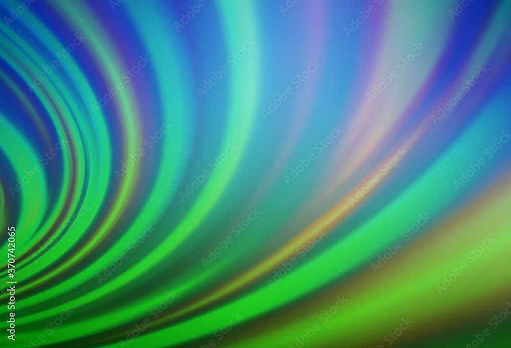 Fototapeta premium Light Blue, Green vector background with abstract lines.