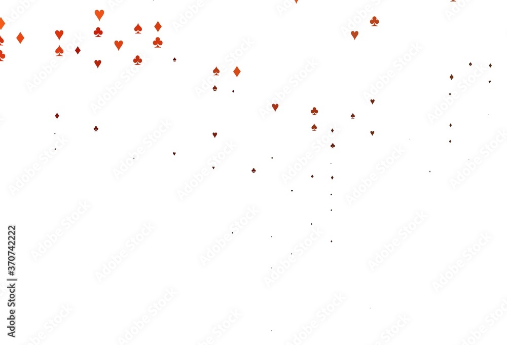 Light Red vector texture with playing cards.