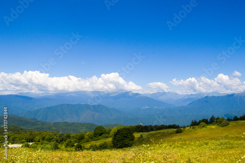 Mountains landscape and view in Racha, Georgia