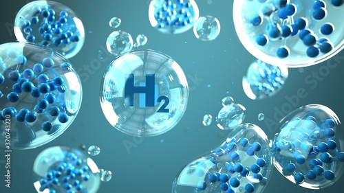 Plakat H2 Molecules Bubbles