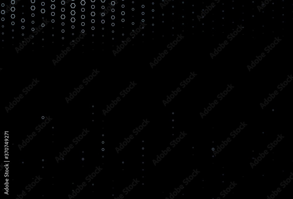 Dark BLUE vector layout with hexagonal shapes. Dark BLUE vector layout with hexagonal shapes.