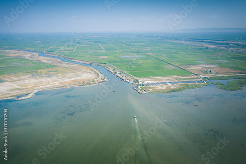 Fish Farms at Delta Aksiou near Thessaloniki, Greece