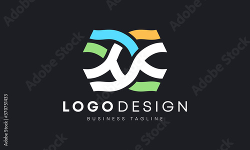 Minimalist flat rope tied and knot logo design with business card vector template for your company business
