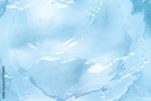 background of blue water or washing gel. Purity calm relaxation concept