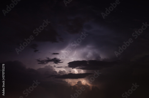 Night sky with thunderstorm