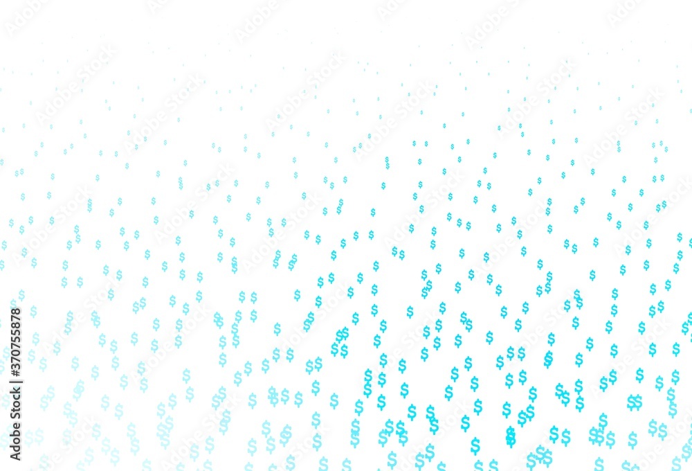 Light BLUE vector cover with Dollar signs. Light BLUE vector cover with Dollar signs.