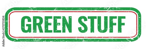 GREEN STUFF green grungy rectangle stamp.