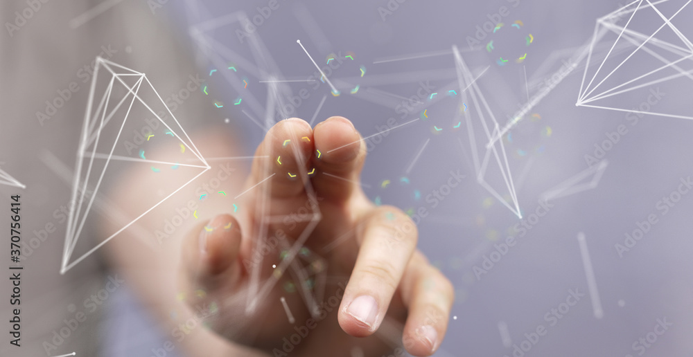 Fototapeta premium Digital Network and data concept.