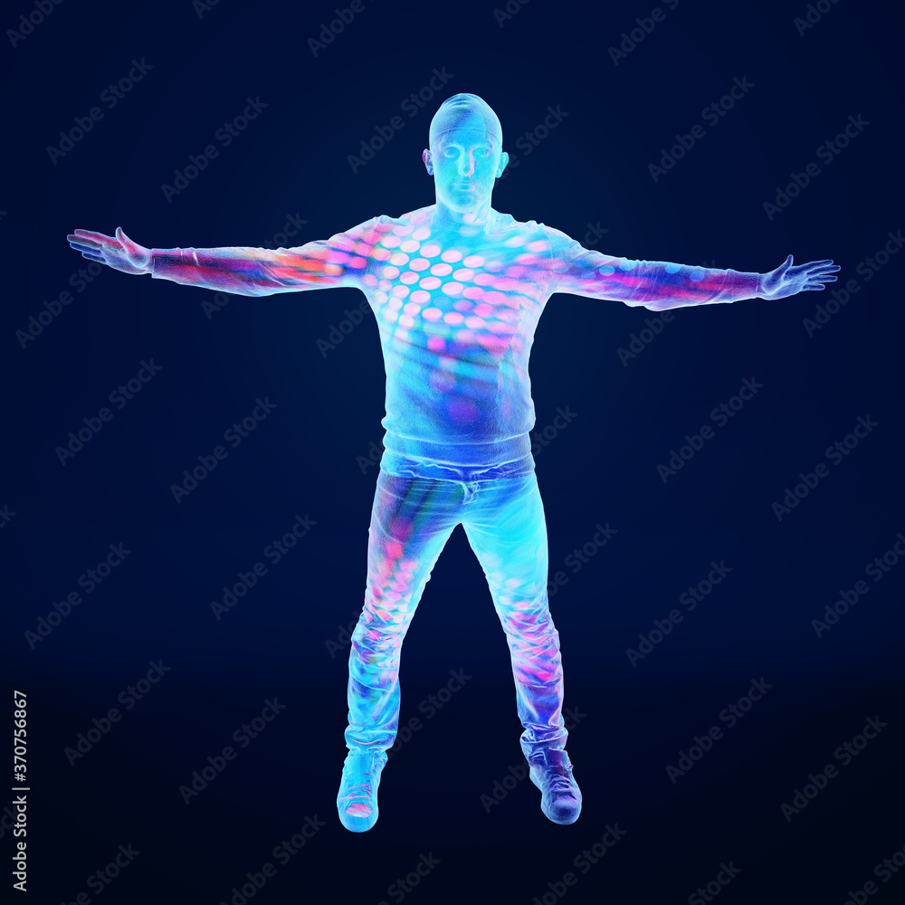 3d rendering of an abstract man