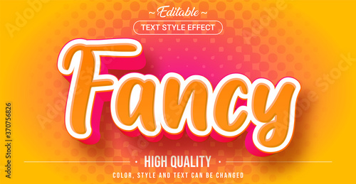 Editable text style effect - Fancy theme style.