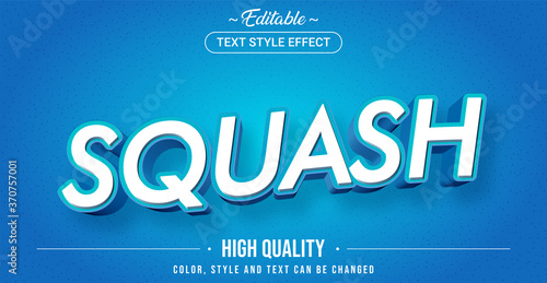 Editable text style effect - Squash theme style.