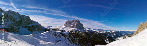 Italy, Trentino, Dolomites, panormaic view of the mountains