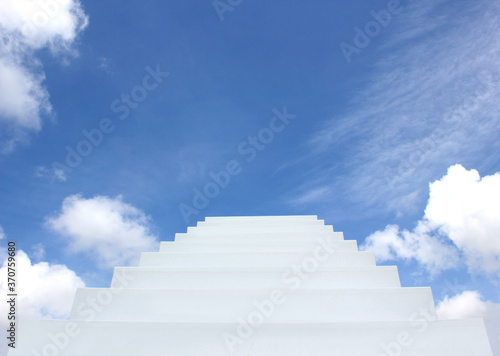 white stairs to the sky