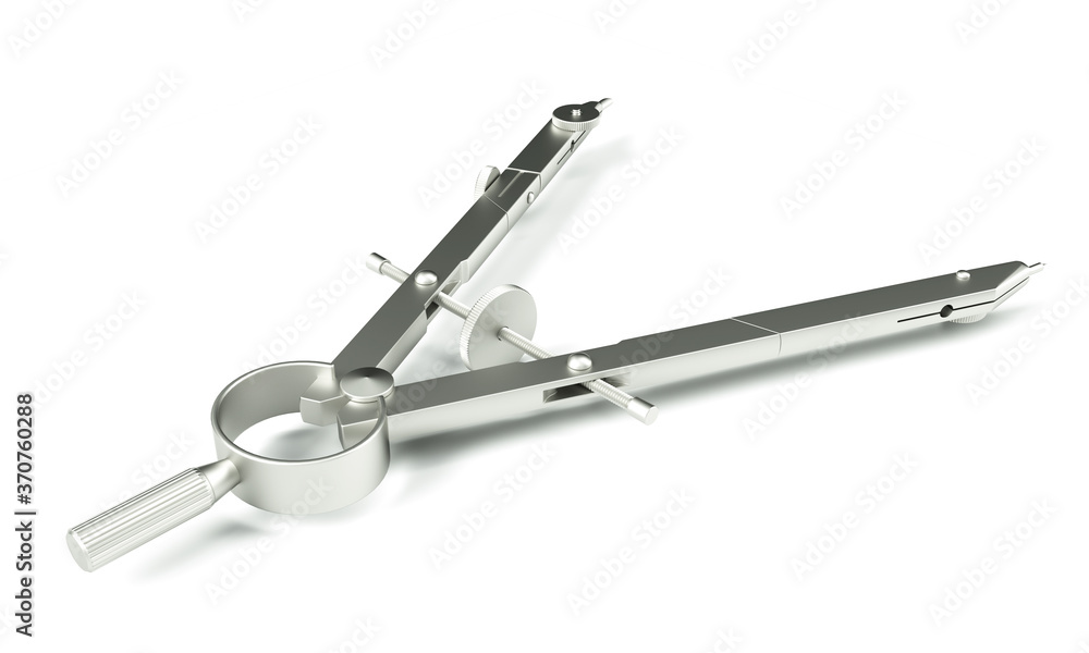 A geometry tool in white background A geometry tool in white background