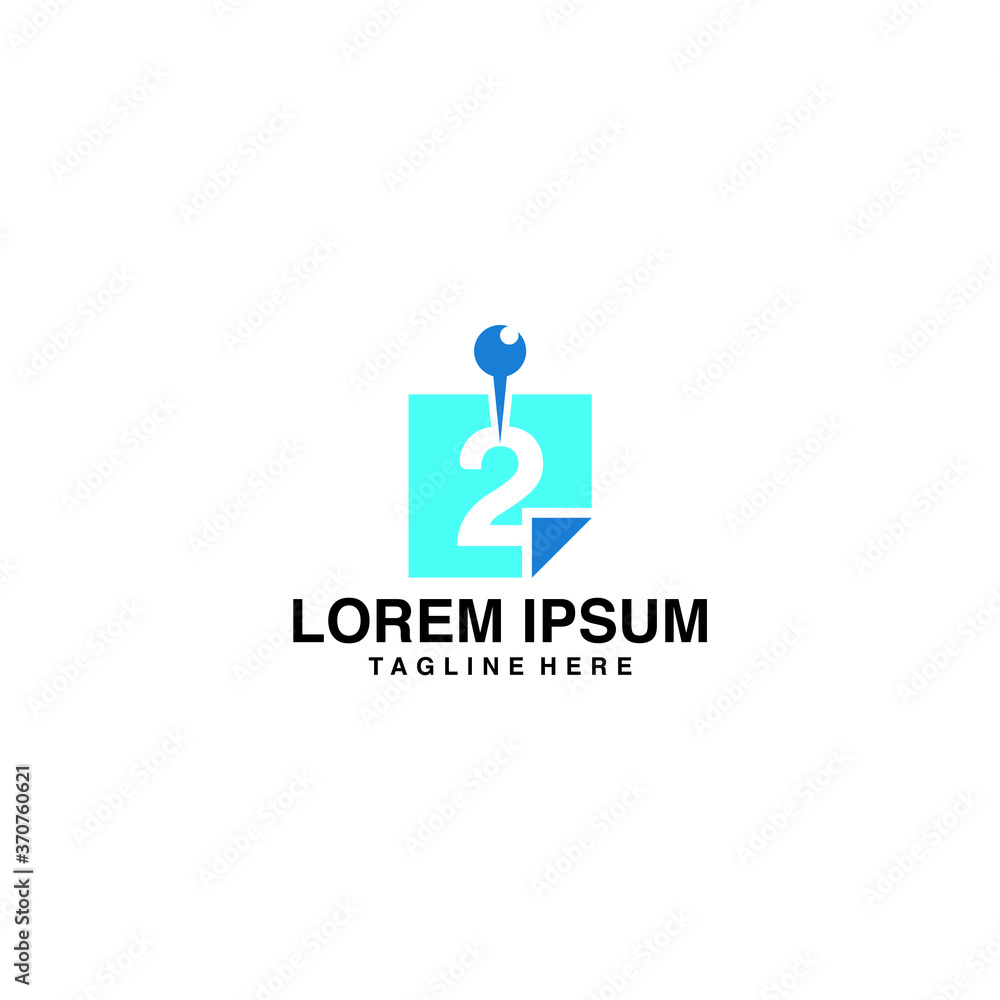 Pin By Number 2 Logo Vector Icon Illustration Pin By Number 2 Logo Vector Icon Illustration