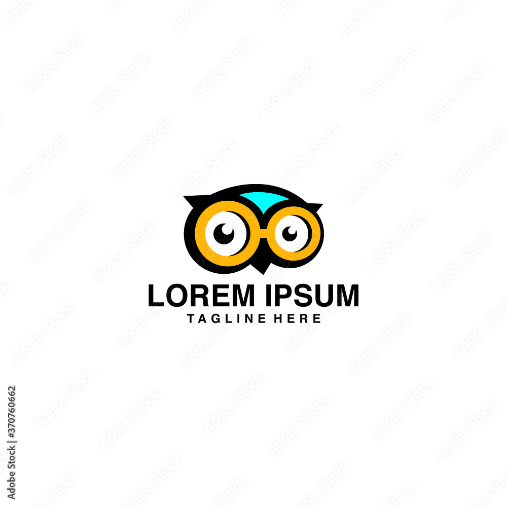 Educational With Owl Icon Using Glasses Logo Vector Icon Illustration Educational With Owl Icon Using Glasses Logo Vector Icon Illustration
