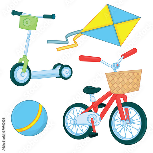 Classic colorful children's toys set