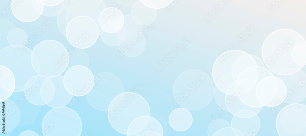 White lights bokeh, bubbles, defocus glitter blur on soft blue wide background. illustration. White lights bokeh, bubbles, defocus glitter blur on soft blue wide background. illustration.