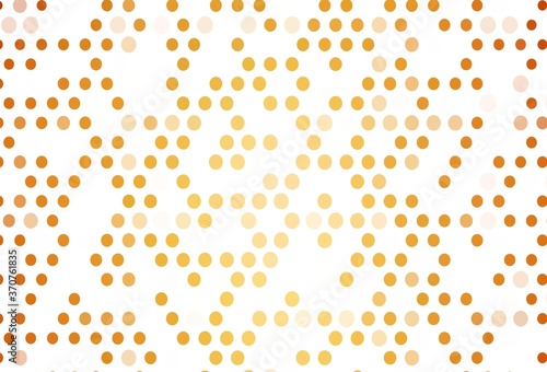 Fototapeta Naklejka Na Ścianę i Meble -  Light Yellow, Orange vector template with circles.