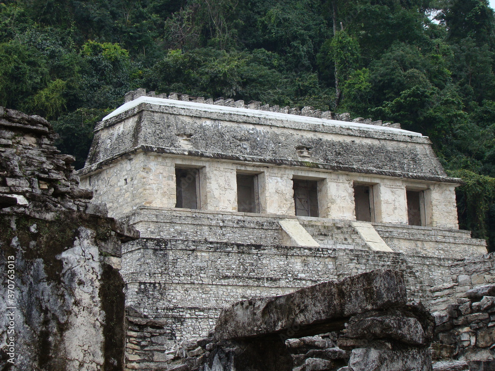 MEXICO, PALENQUE IN THE FOREST.
