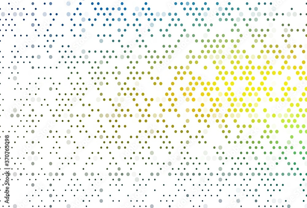 Light Blue, Yellow vector cover with spots. Light Blue, Yellow vector cover with spots.
